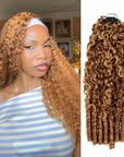 QVR Burmese Curly Feather Crochet Human Hair Highlight