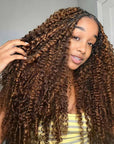 QVR Burmese Curly Feather Crochet Human Hair Highlight