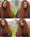 1b/30 ombre honey brown glueless lace wigs for natural look