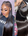 qvr human hair lace wigs handmade with brazilian straight hair