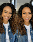 t1b/30 ombred burmese curly crochet braids, natural and voluminous
