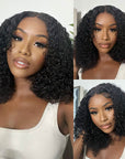 voluminous kinky curly wear and go wig with HD lace frontal