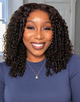 QVR 4C Edges Kinky Curly 13x4 Lace Front Wigs Glueless Human Hair Wig
