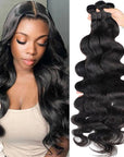 qvr natural black body wave human hair bundles malaysian hair