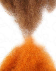 brown and orange afro kinky bulk hair
