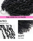 QVR Afro Twist Curly Crochet Hair Natural Black Machine Made Feather Crochet Human Hair Extension