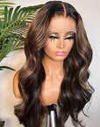 qvr glueless human hair wigs with soft body wave texture