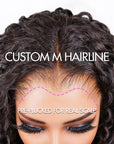 QVR Seamless M-Hairline Upgraded Water Wave Glueless Lace Front Human Hair Wig