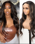 qvr wigs gold sand lace frontal straight wig, natural look