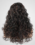 human hair lace wigs black highlights bouncy curls for confident style