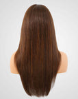 qvr glueless human hair wigs with layered straight cut and bold highlights