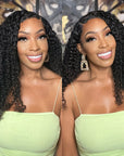 transparent lace frontal wig for black women with kinky curls