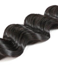 loose deep wave machine weft human hair weave 1 bundle