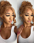 qvr wigs honey blonde body wave style
