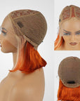 human hair wigs ombre orange 613 t lace bob for vibrant black beauty