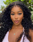human hair wigs deep wave 13x4 lace front with realistic hairline