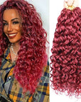 bright red deep wave crochet hair