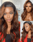 13x4 lace frontal glueless human hair wigs in honey brown
