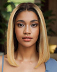 qvr wigs ombre 4/27/613 straight t lace bob for black women