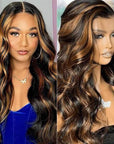 qvr wigs fb30 body wave with handmade highlights
