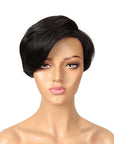 human hair wigs pixie cut with ombre color for confident black beauty