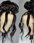 natural black human hair lace wigs for a smooth and elegant look