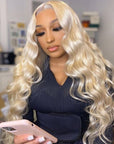 remy 613 blonde human hair lace wigs for black women