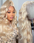 human hair wigs body wave 613 blonde 13x6 lace front