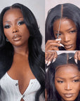soft body wave wear and go wig with HD lace closure for beginners