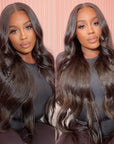 human hair wigs body wave with bleach knots for black women
