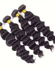 virgin hair loose deep wave natural black human hair weave 4 bundles
