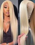 qvr wigs straight 613 blonde lace front wig
