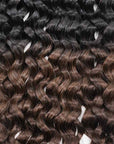 black and deep brown ombred human hair crochet hair