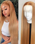 soft straight qvr wigs honey blonde shade