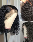 short bob wigs with soft waves, natural deep wave human hair wigs for Black beauty