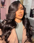 hd lace wigs human hair body wave 30inch 4x4 lace closure wig for black women