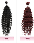 black color and 99j red color bulk hair extensions