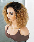 voluminous short curly wigs human hair wig