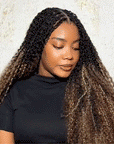 QVR Sun-Kissed Blonde Mixed Highlights Feather Crochet Human Hair Burmese Kinky Curly Miracle Knots Crochet Weave Hair Extensions