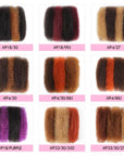 Qvr Hair Multi-color Afro Kinky Bulk Hair Color Guide