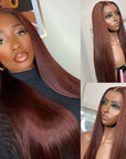 QVR straight wear and go wigs in natural brown