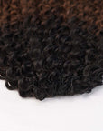dark brown roots kinky curly crochet hair extensions human hair crochet braids
