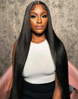 glueless human hair wear and go wig with HD lace