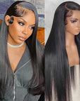 lightweight glueless wear and go wig with HD lace closure