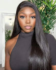 QVR silky straight human hair wear and go wig for beginners