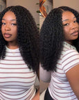 Full Head Crochet Only $99-QVR Tight Curly Feather Crochet Human Hair