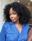 QVR Kinky Curly V Part Wigs Human Hair Beginner Friendly No Leave Out