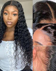 glueless wear and go wig with water wave texture