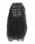 5pcs afro kinky curly human hair weft clip in hair extensions