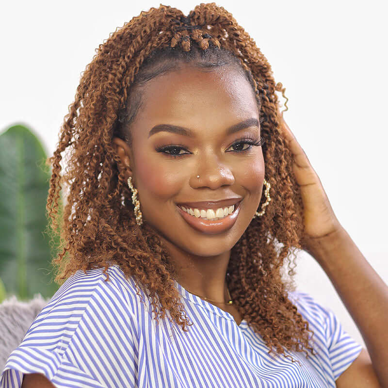 QVR Auburn Human Hair Passion Twist Crochet Braiding Hair – QVR Hair